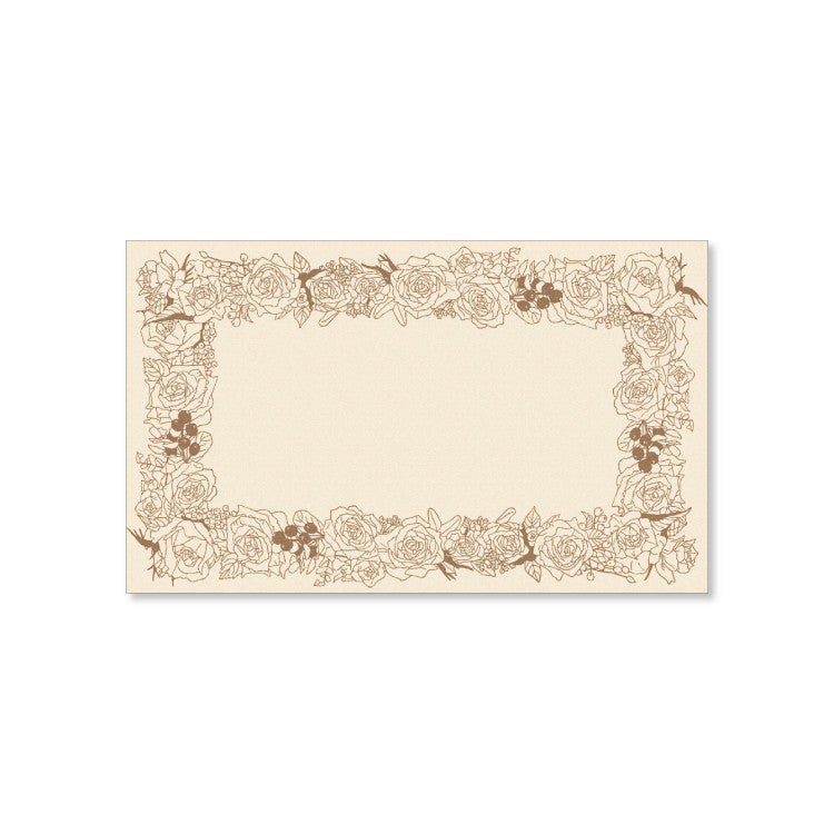 HUTTE. eraser stamp botanical note cards