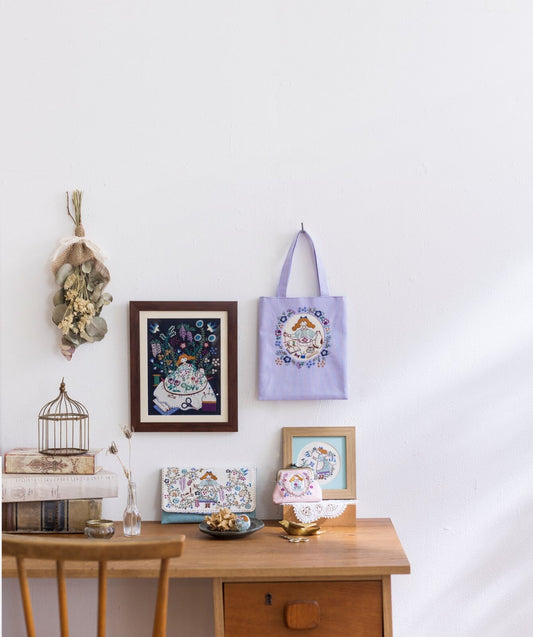 COSMO コスモ 刺しゅうキット 花とわたしの物語 ミニトート