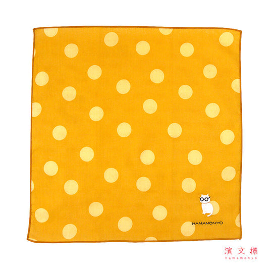 Cat with glasses cotton gauze handkerchief