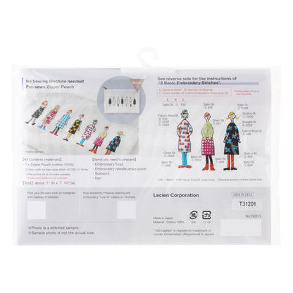 100ネエサン　刺しゅうキット　ジッパー付きポーチ