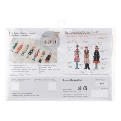 100ネエサン　刺しゅうキット　ジッパー付きポーチ