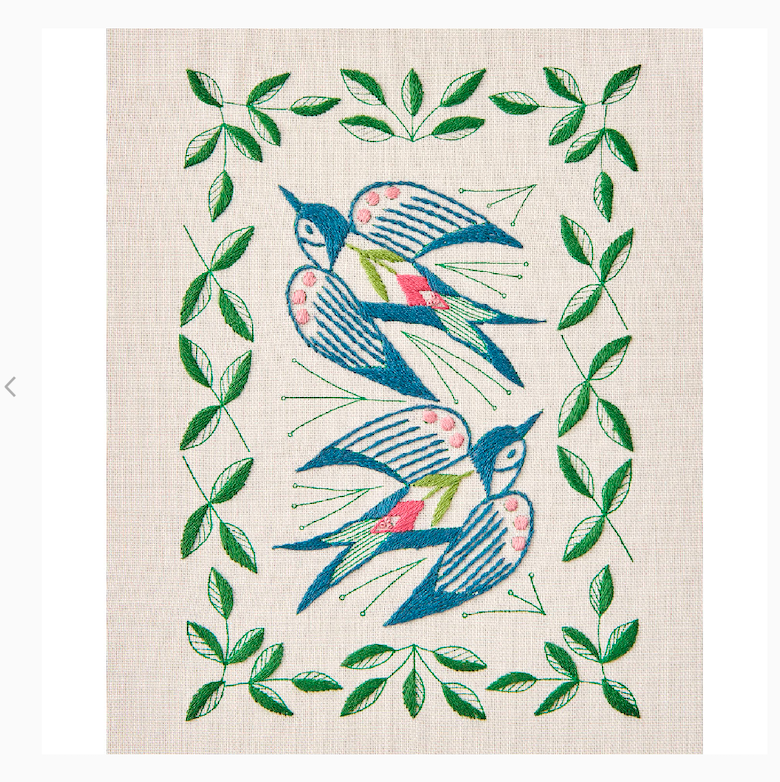 COSMO Swallow and Plant Series Embroidery Kit