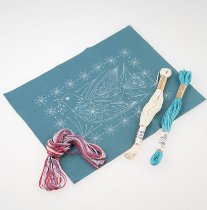 COSMO Swallow and Plant Series Embroidery Kit