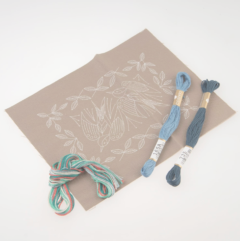 COSMO Swallow and Plant Series Embroidery Kit