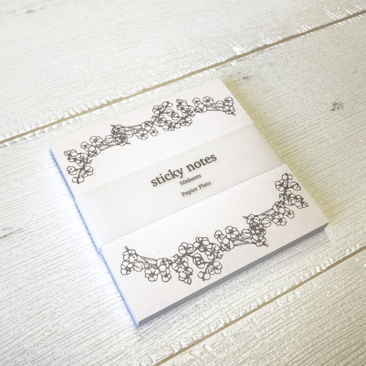 HUTTE. eraser stamp botanical sticky notes