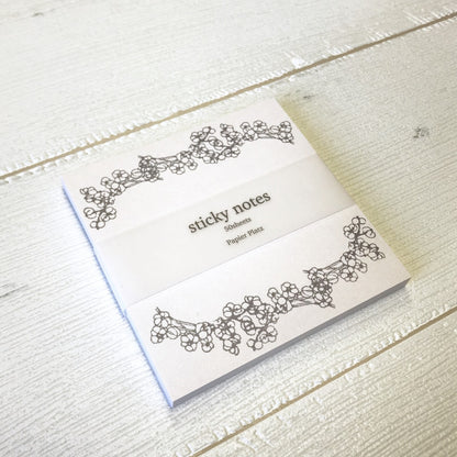 HUTTE. eraser stamp botanical sticky notes