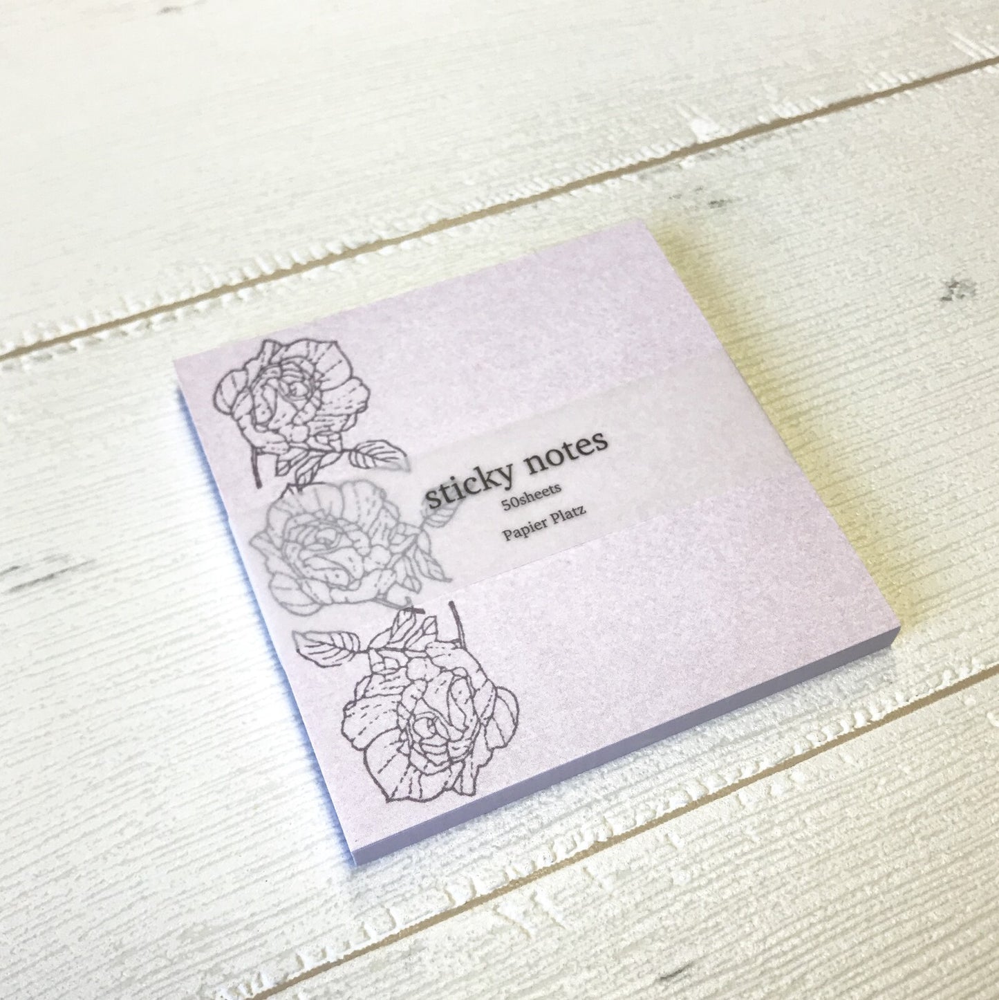 HUTTE. eraser stamp botanical sticky notes