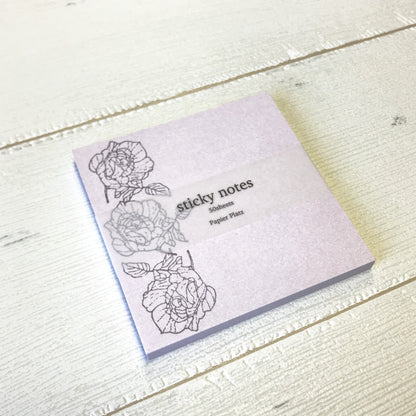 HUTTE. eraser stamp botanical sticky notes