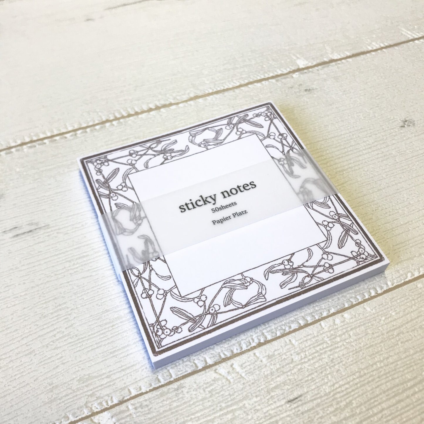 HUTTE. eraser stamp botanical sticky notes