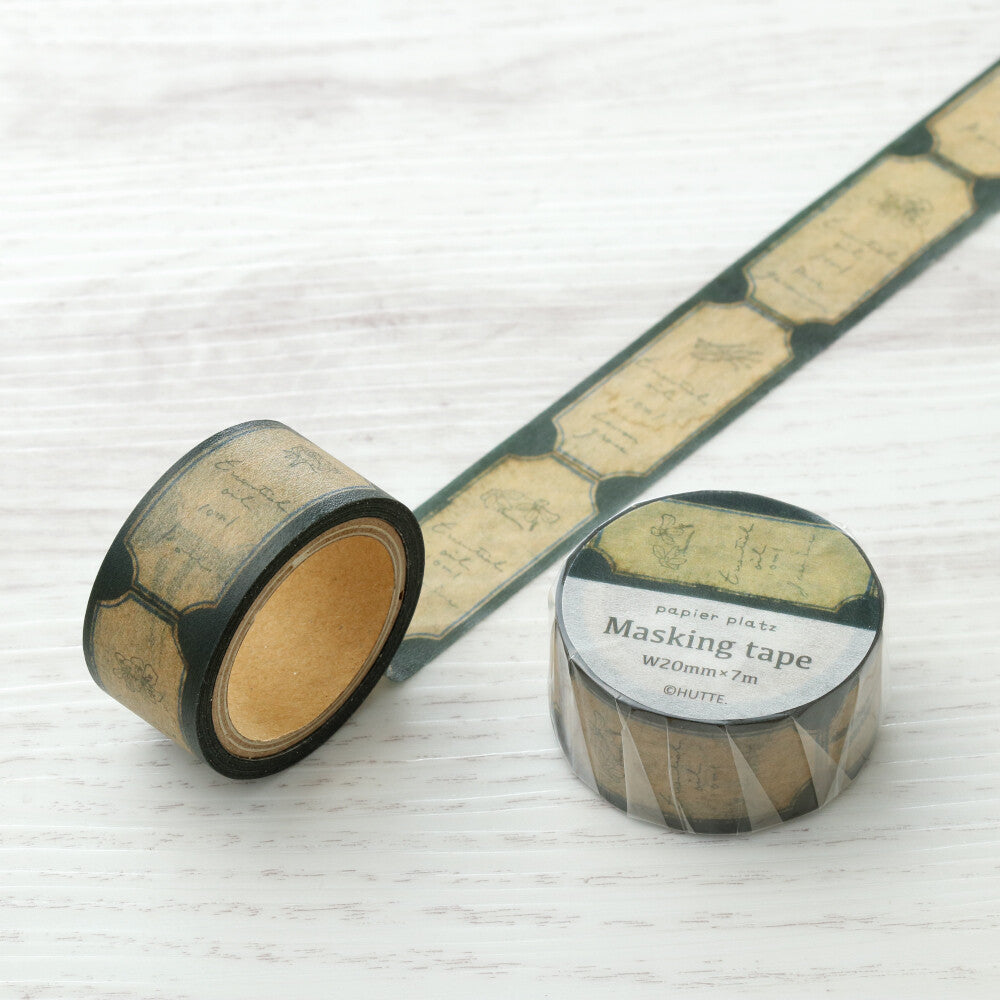 HUTTE. eraser stamp botanical masking tape