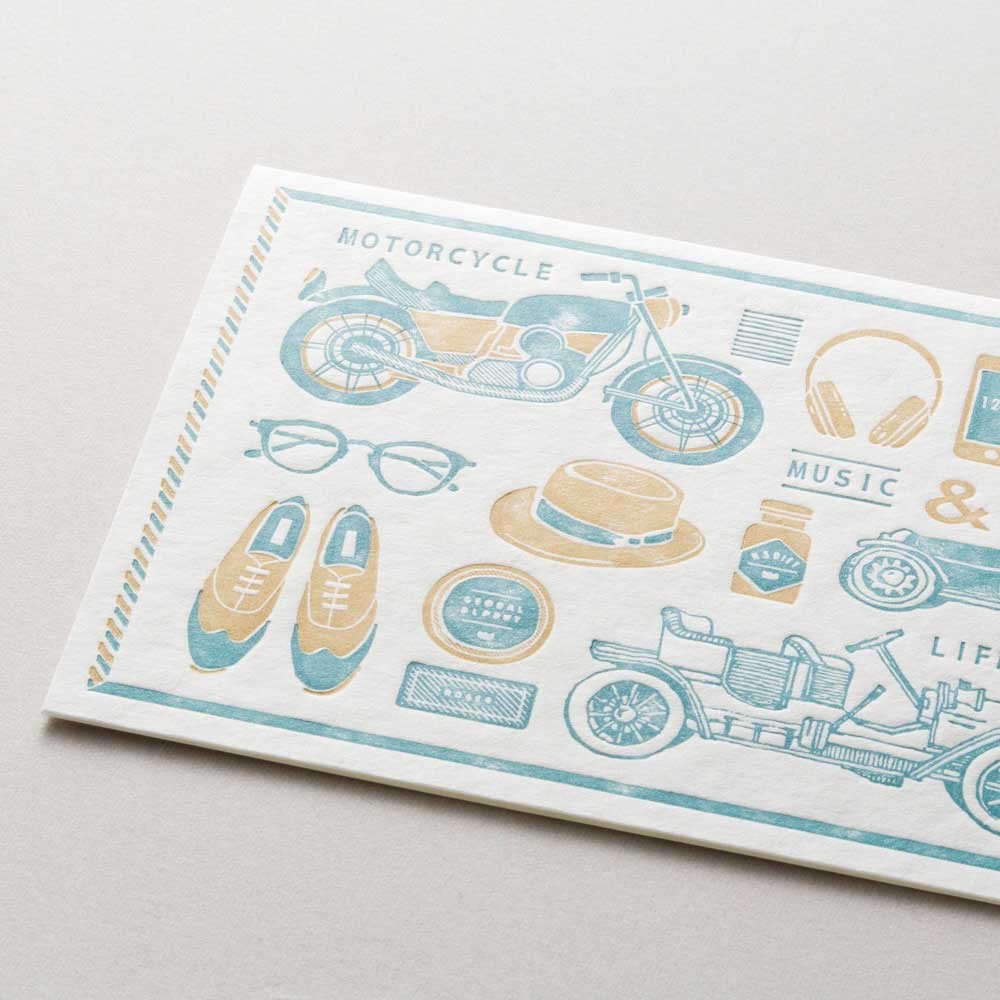Retro letterpress greeting cards
