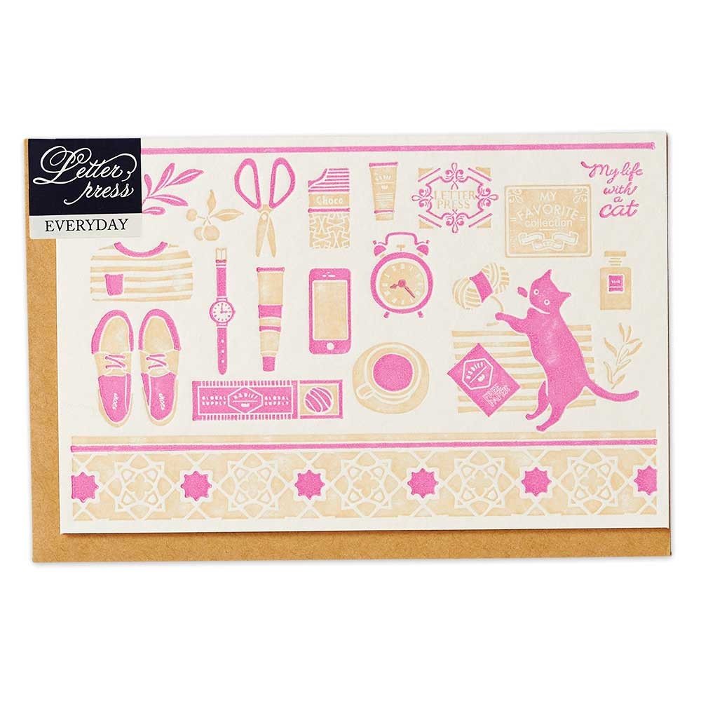 Retro letterpress greeting cards