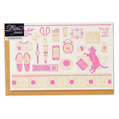 Retro letterpress greeting cards