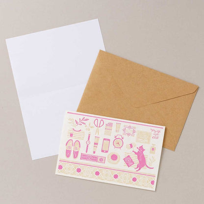 Retro letterpress greeting cards