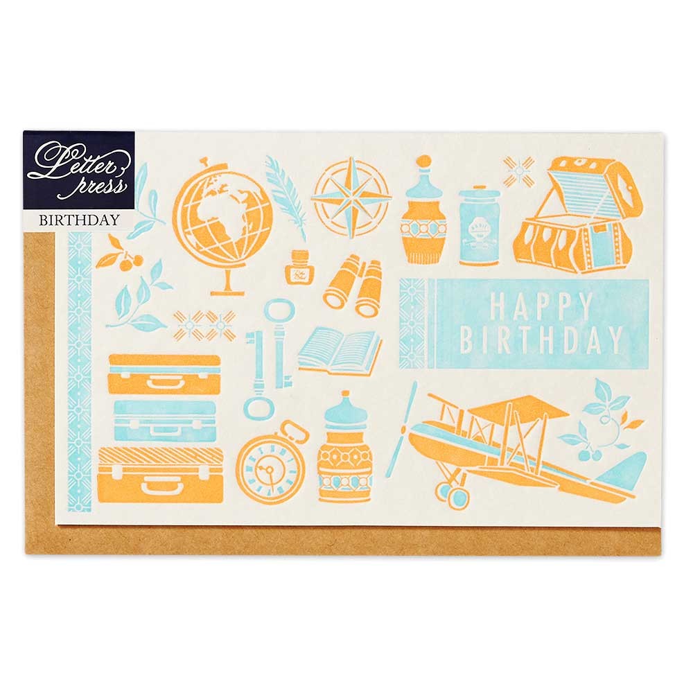 Retro letterpress greeting cards