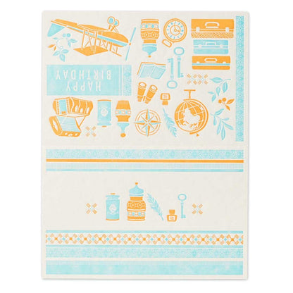 Retro letterpress greeting cards