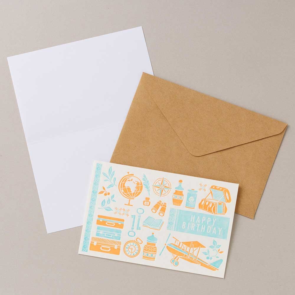 Retro letterpress greeting cards