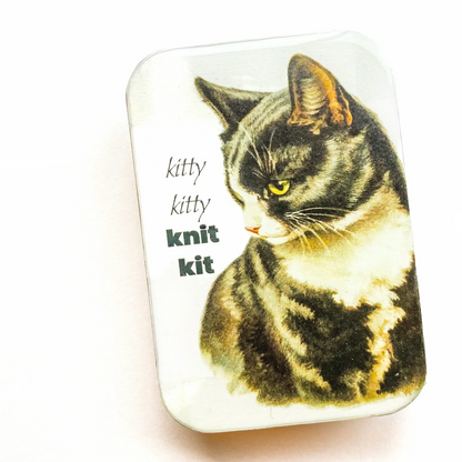 猫編みキット ステッチマーカー缶
