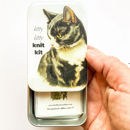 猫編みキット ステッチマーカー缶