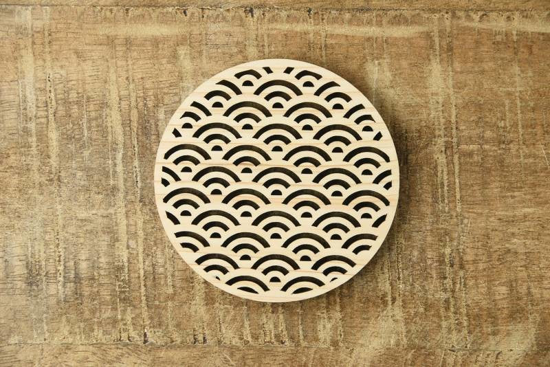 組子調ひのき伝統柄コースター