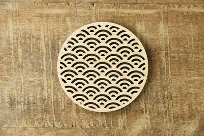 組子調ひのき伝統柄コースター