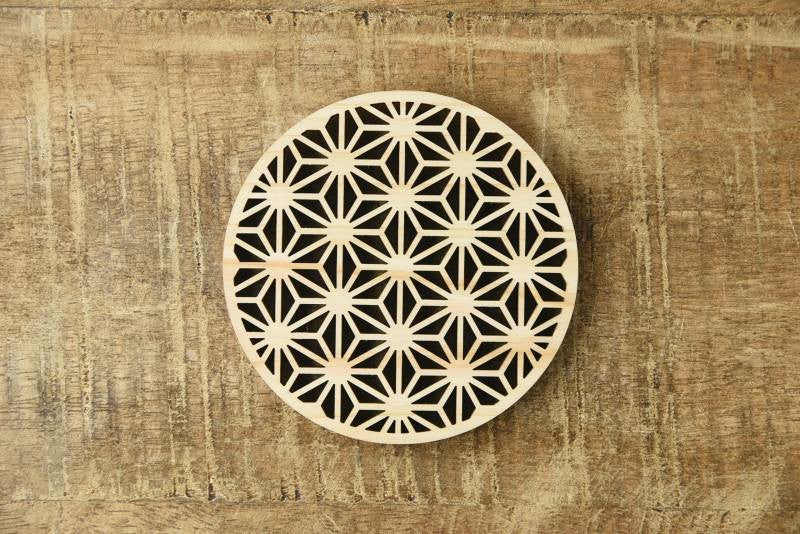 組子調ひのき伝統柄コースター