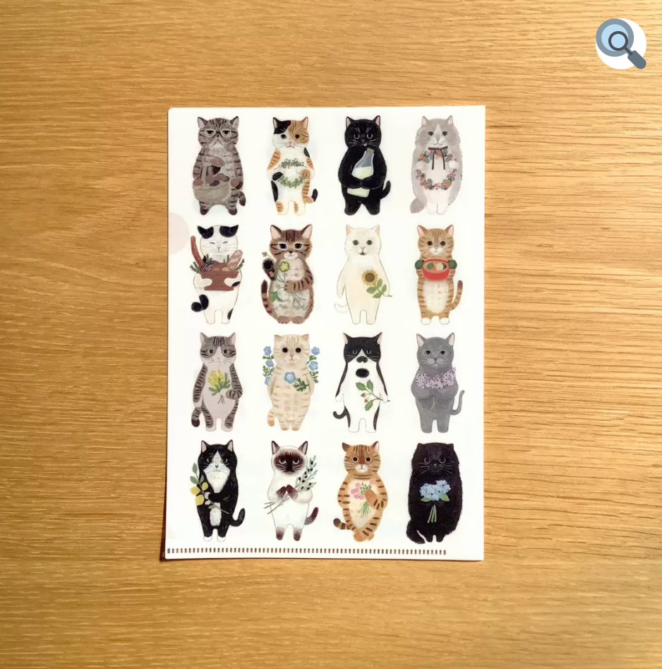 絵本の中の猫 A5クリアファイル 