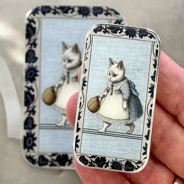 編み物道具入れ/ 収納缶（S）