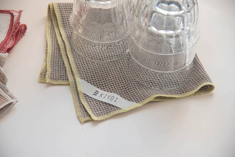 KIYOI 手になじむ弾力が心地よいメッシュコットンふきん
