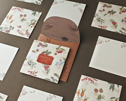 RETRONOME 図鑑風メモ便箋 (ケース付け）