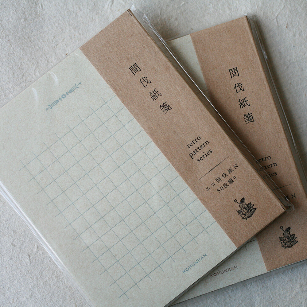 活版印刷 レトロ メモ パッド 方眼