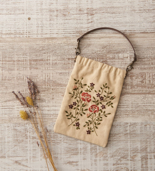 COSMO コスモ ボタニカル刺しゅうキット ローズのばねぐちポーチ