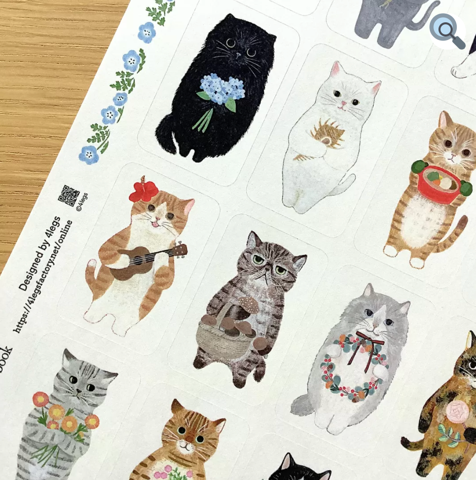 絵本の中のネコ シール