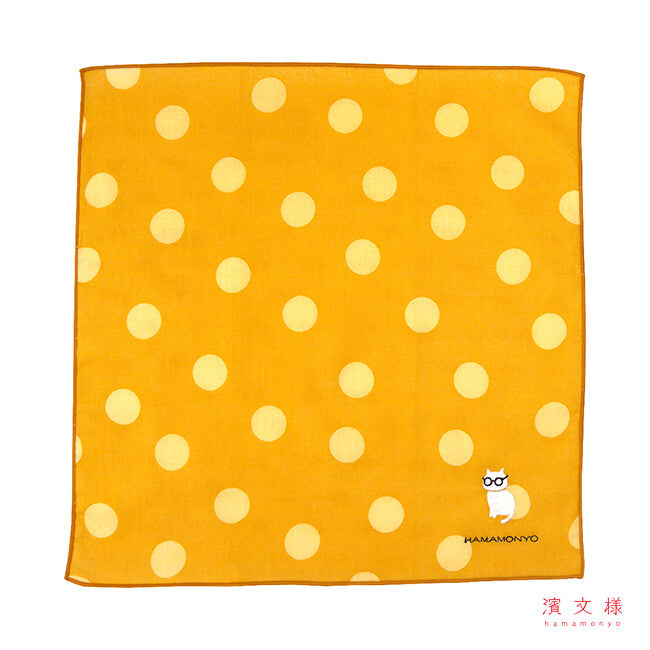 Cat with glasses cotton gauze handkerchief