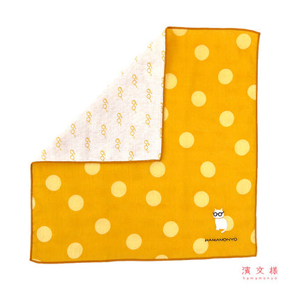 Cat with glasses cotton gauze handkerchief